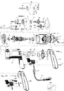 Page A Diagram and Parts List for 1179 Type 100 Black and Decker Electric Drill